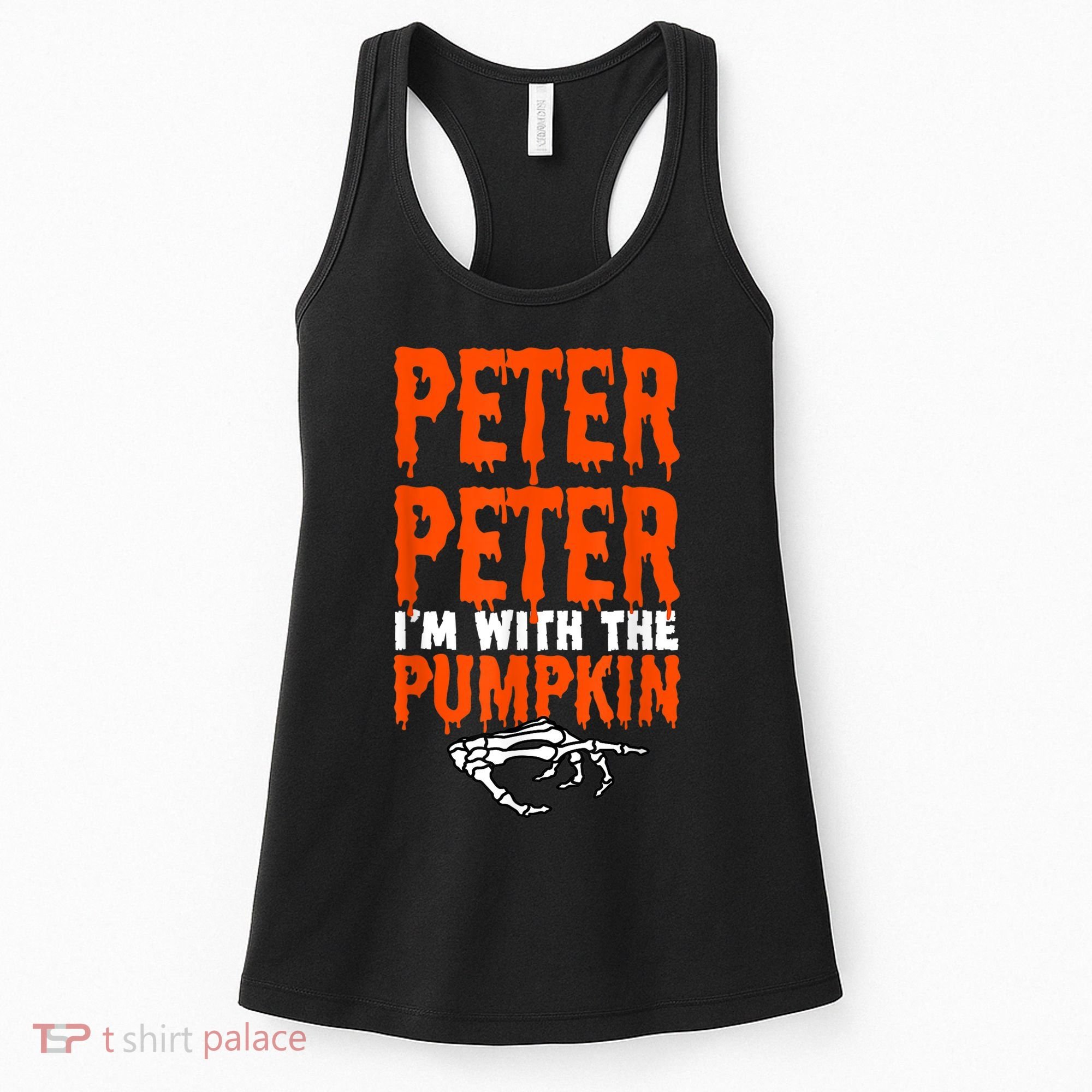 Peter I'm With The Pumpkin Halloween Costume Couple Women's Tank Top