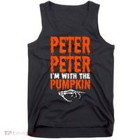 Peter I'm With The Pumpkin Halloween Costume Couple Tank Top thumb 0