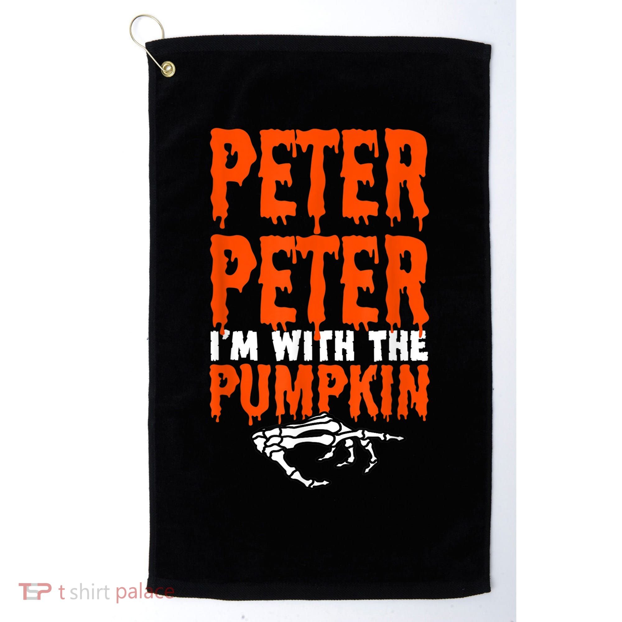 Peter I'm With The Pumpkin Halloween Costume Couple Golf Towel