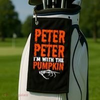 Peter I'm With The Pumpkin Halloween Costume Couple Golf Towel thumb 2