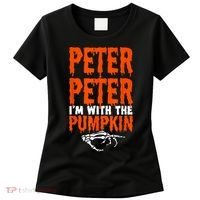Peter I'm With The Pumpkin Halloween Costume Couple Women's T-Shirt thumb 0