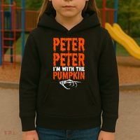 Peter I'm With The Pumpkin Halloween Costume Couple Kids Hoodie thumb 3