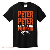 Peter I'm With The Pumpkin Halloween Costume Couple Kids T-Shirt thumb 0