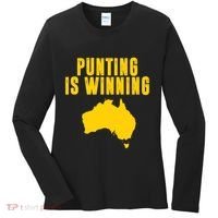 Punting Is Winning Football Fan Women's Long Sleeve Shirt thumb 0