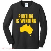 Punting Is Winning Football Fan Kids Long Sleeve Shirt thumb 0