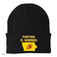 Punting Is Winning Iowa Football Beanie thumb 0