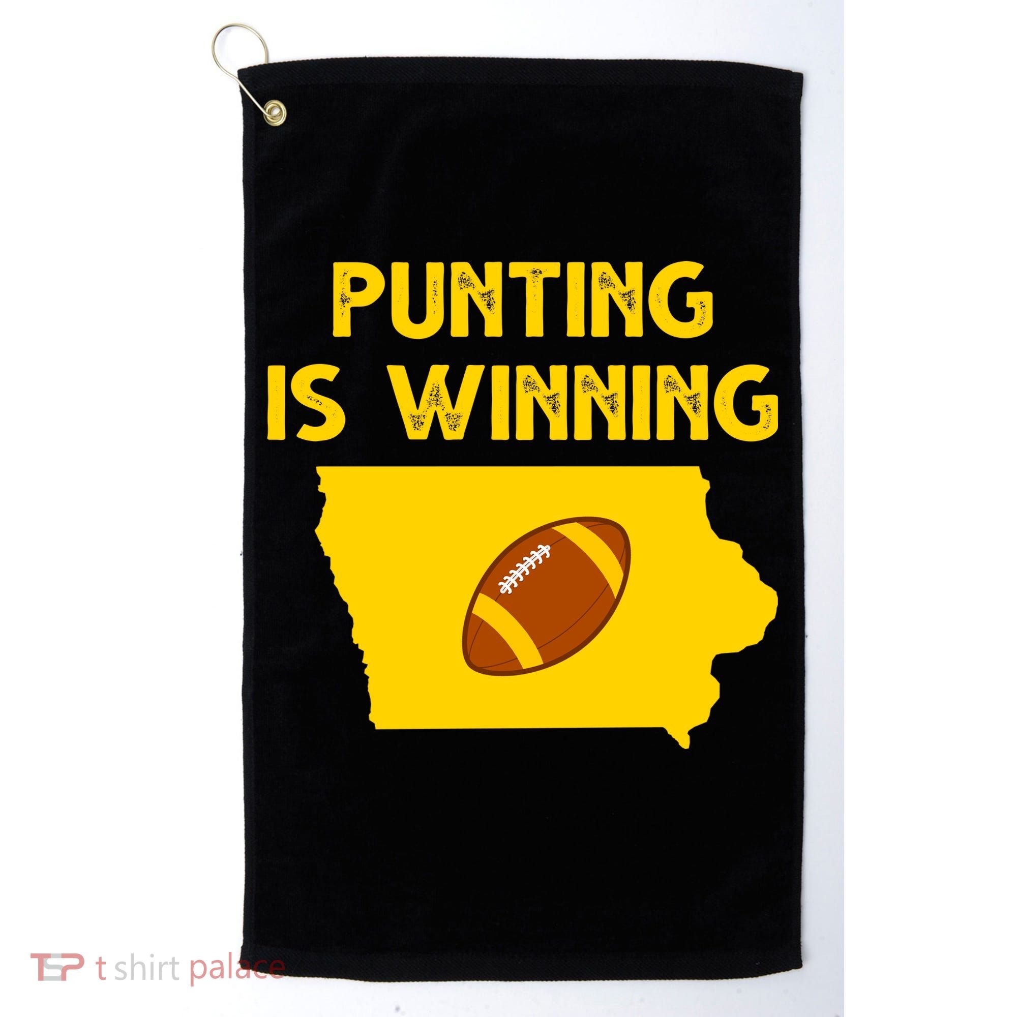 Punting Is Winning Iowa Football Golf Towel