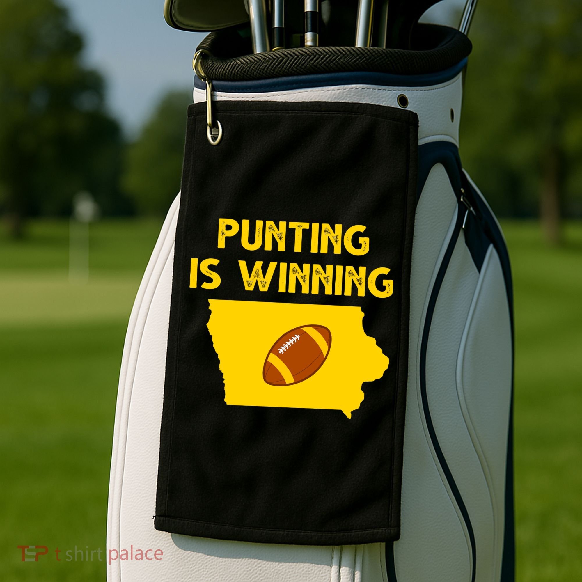 Punting Is Winning Iowa Football Golf Towel