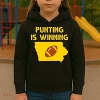 Punting Is Winning Iowa Football Kids Hoodie thumb 3