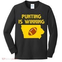 Punting Is Winning Iowa Football Kids Long Sleeve Shirt thumb 0