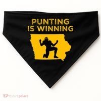 Punting Is Winning Iowa I Cheer For The Punter USA-Made Doggie Bandana thumb 0