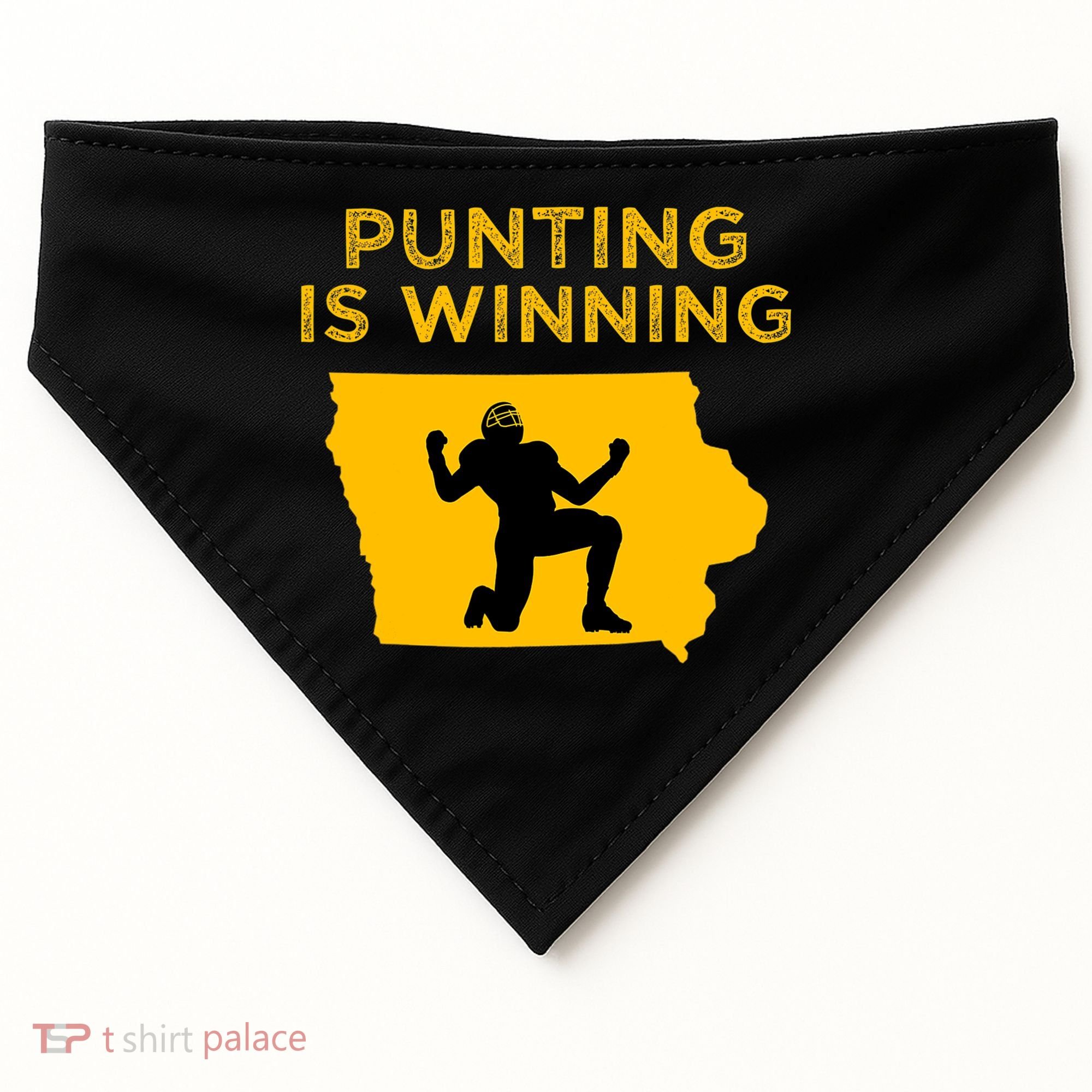 Punting Is Winning Iowa I Cheer For The Punter USA-Made Doggie Bandana