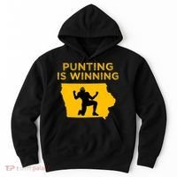 Punting Is Winning Iowa I Cheer For The Punter Hoodie thumb 0