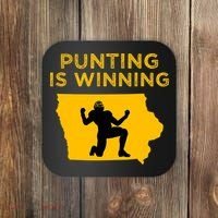 Punting Is Winning Iowa I Cheer For The Punter Coaster thumb 0