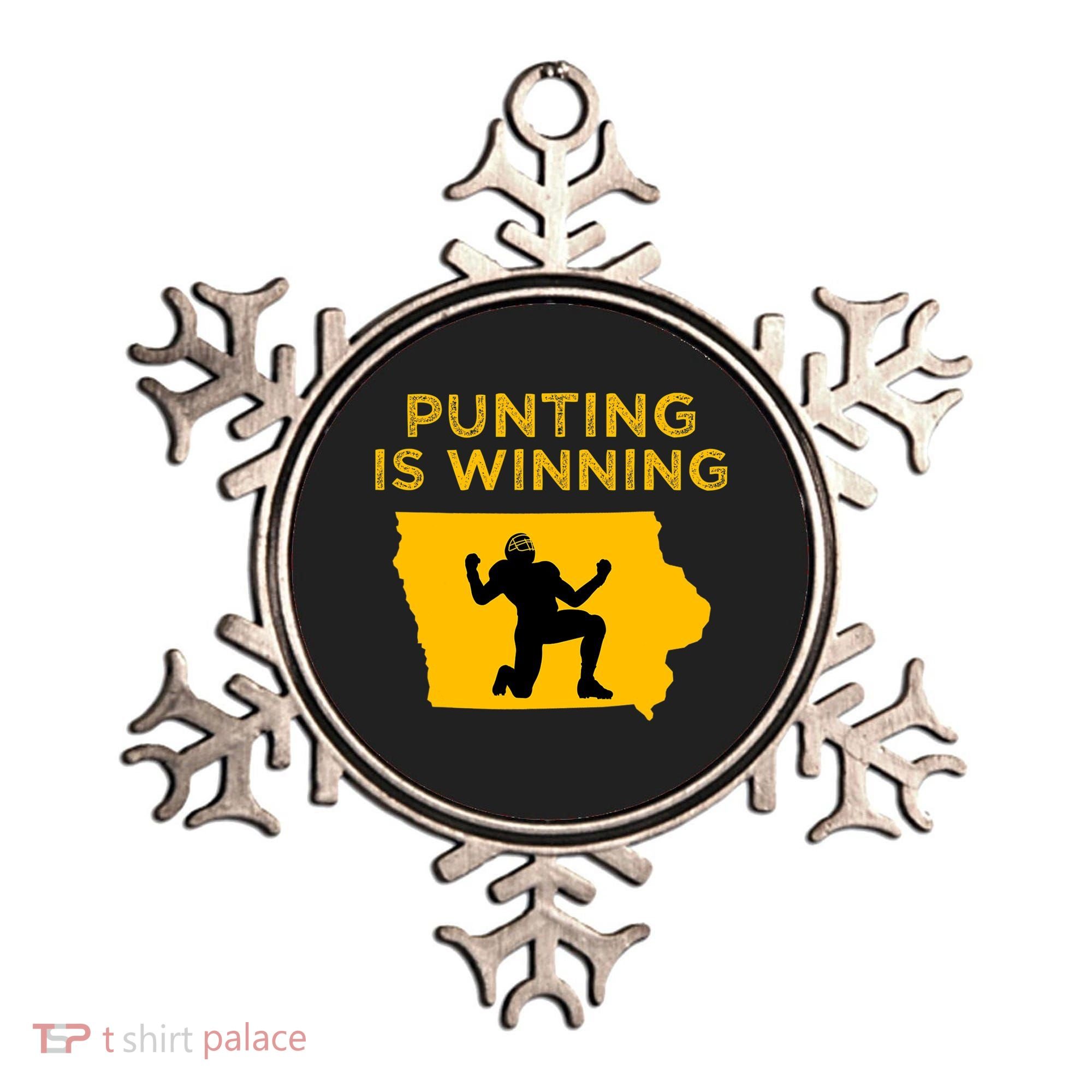 Punting Is Winning Iowa I Cheer For The Punter Ornament
