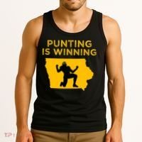 Punting Is Winning Iowa I Cheer For The Punter Tank Top thumb 3