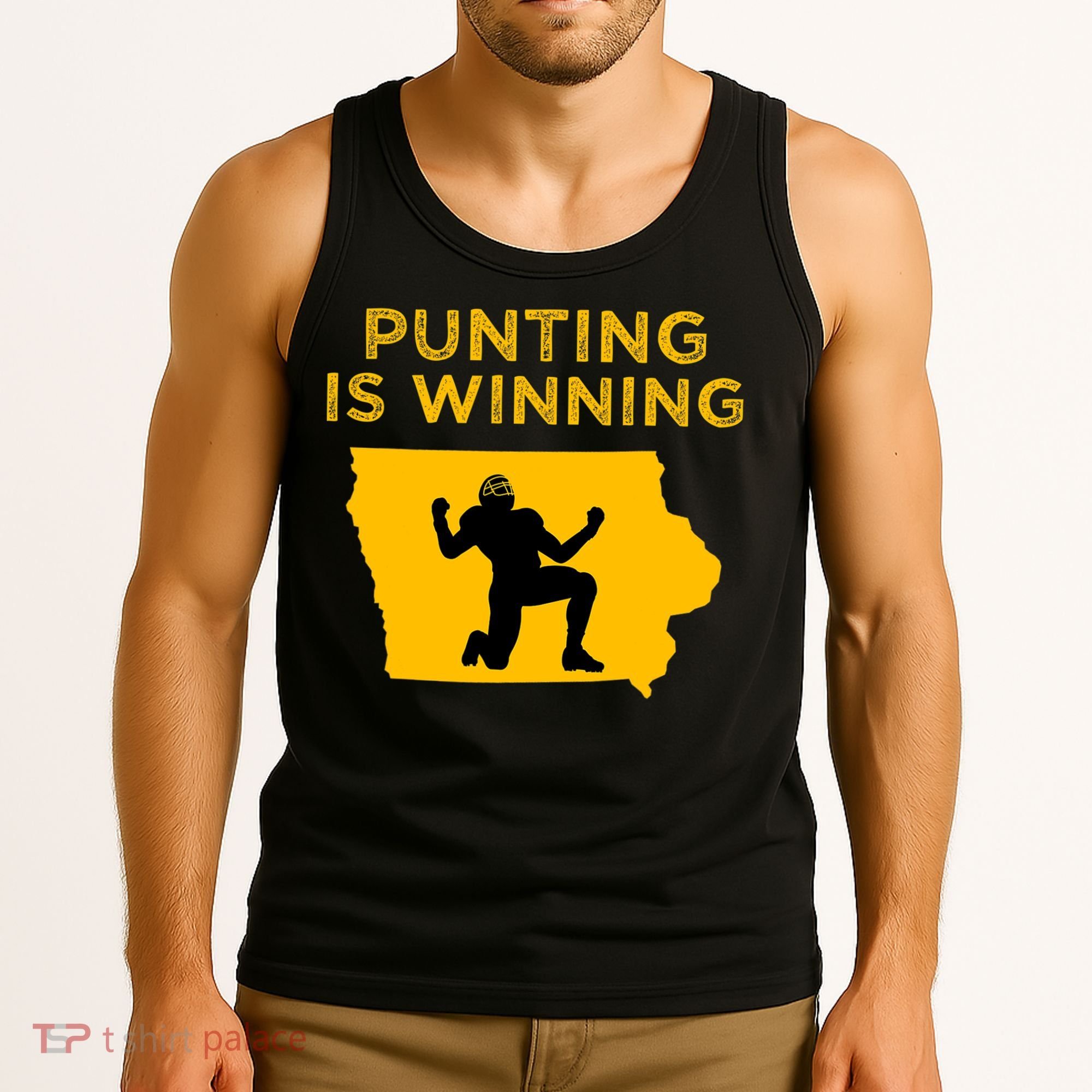 Punting Is Winning Iowa I Cheer For The Punter Tank Top