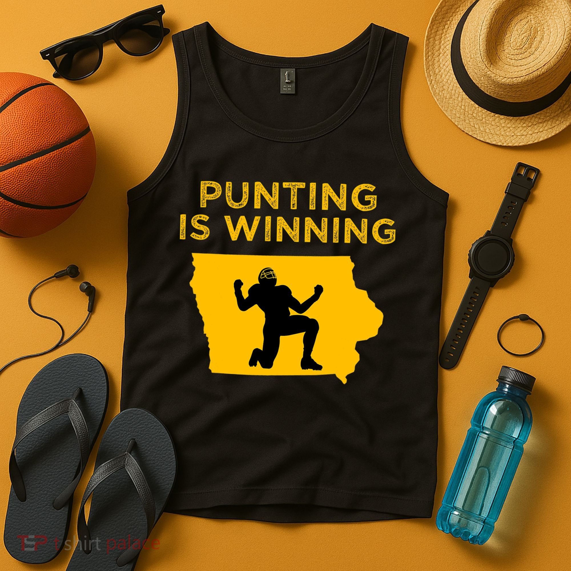 Punting Is Winning Iowa I Cheer For The Punter Tank Top