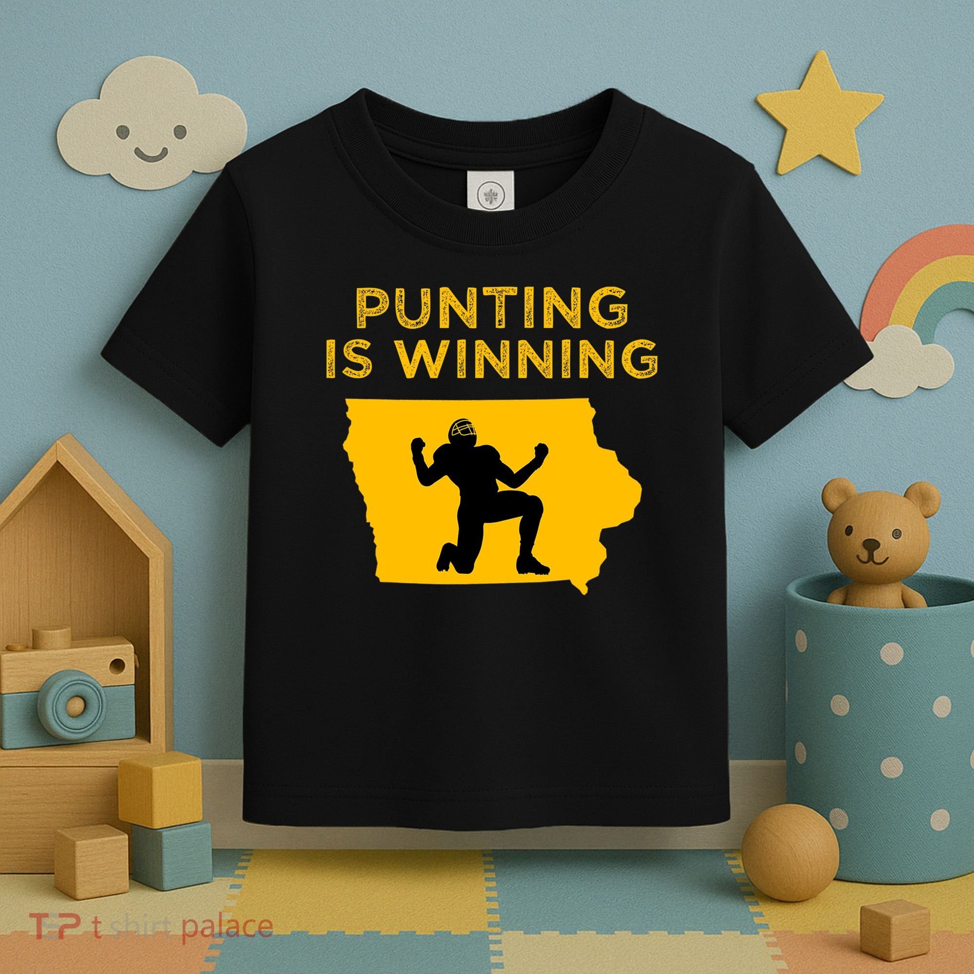 Punting Is Winning Iowa I Cheer For The Punter Toddler T-Shirt