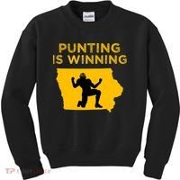 Punting Is Winning Iowa I Cheer For The Punter Kids Sweatshirt thumb 0