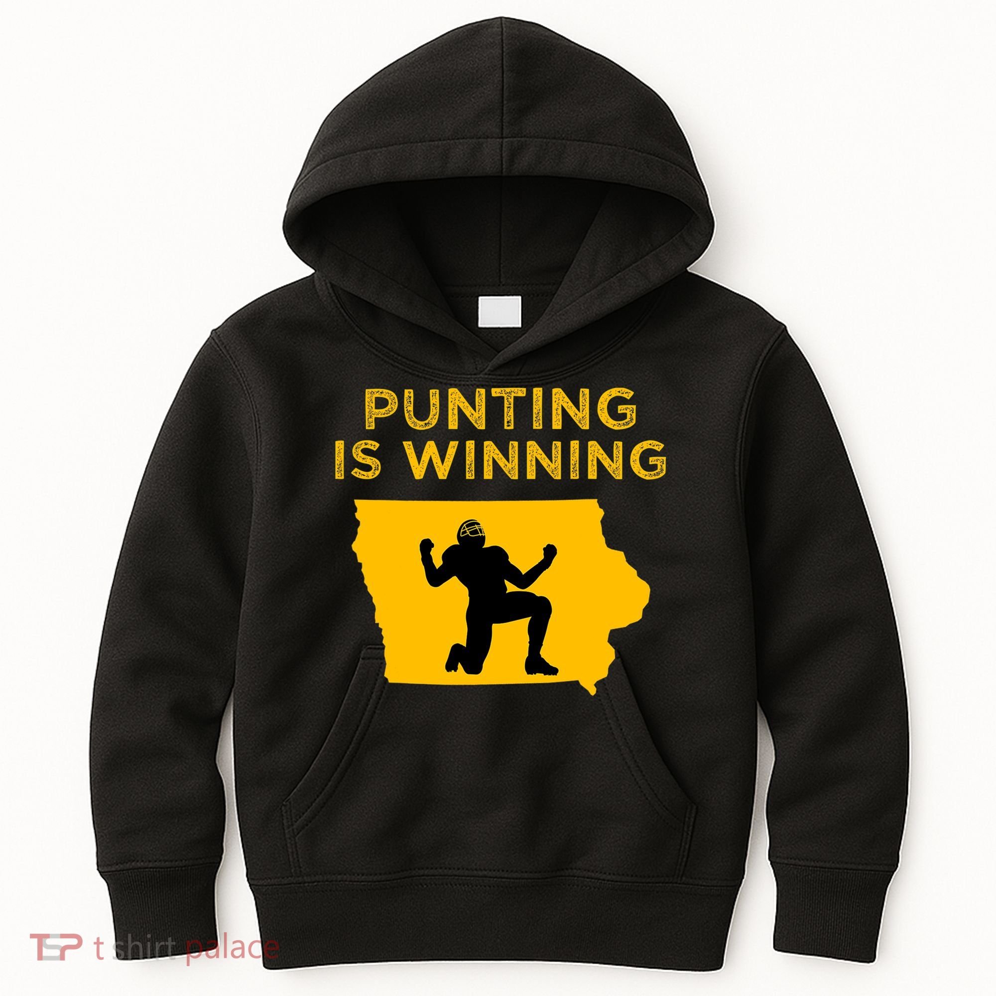 Punting Is Winning Iowa I Cheer For The Punter Kids Hoodie