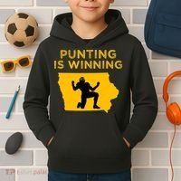 Punting Is Winning Iowa I Cheer For The Punter Kids Hoodie thumb 2