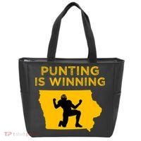 Punting Is Winning Iowa I Cheer For The Punter Tote Bag thumb 0