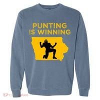 Punting Is Winning Iowa I Cheer For The Punter Garment-Dyed Sweatshirt thumb 0