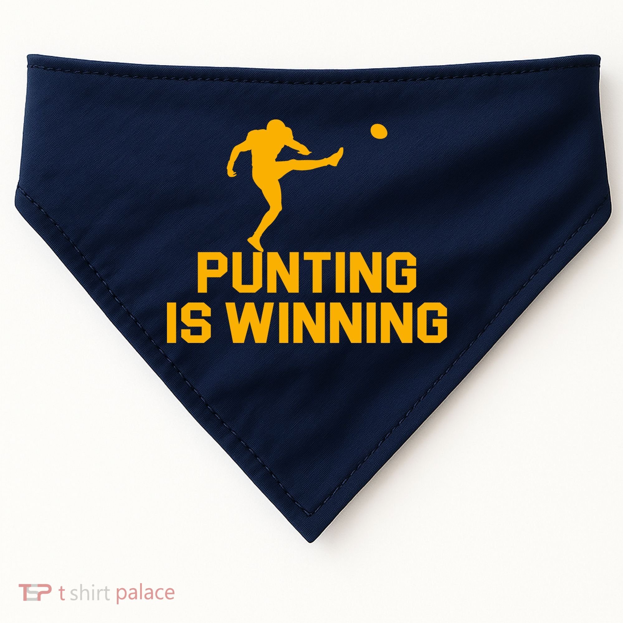Punting Is Winning Football Lover USA-Made Doggie Bandana