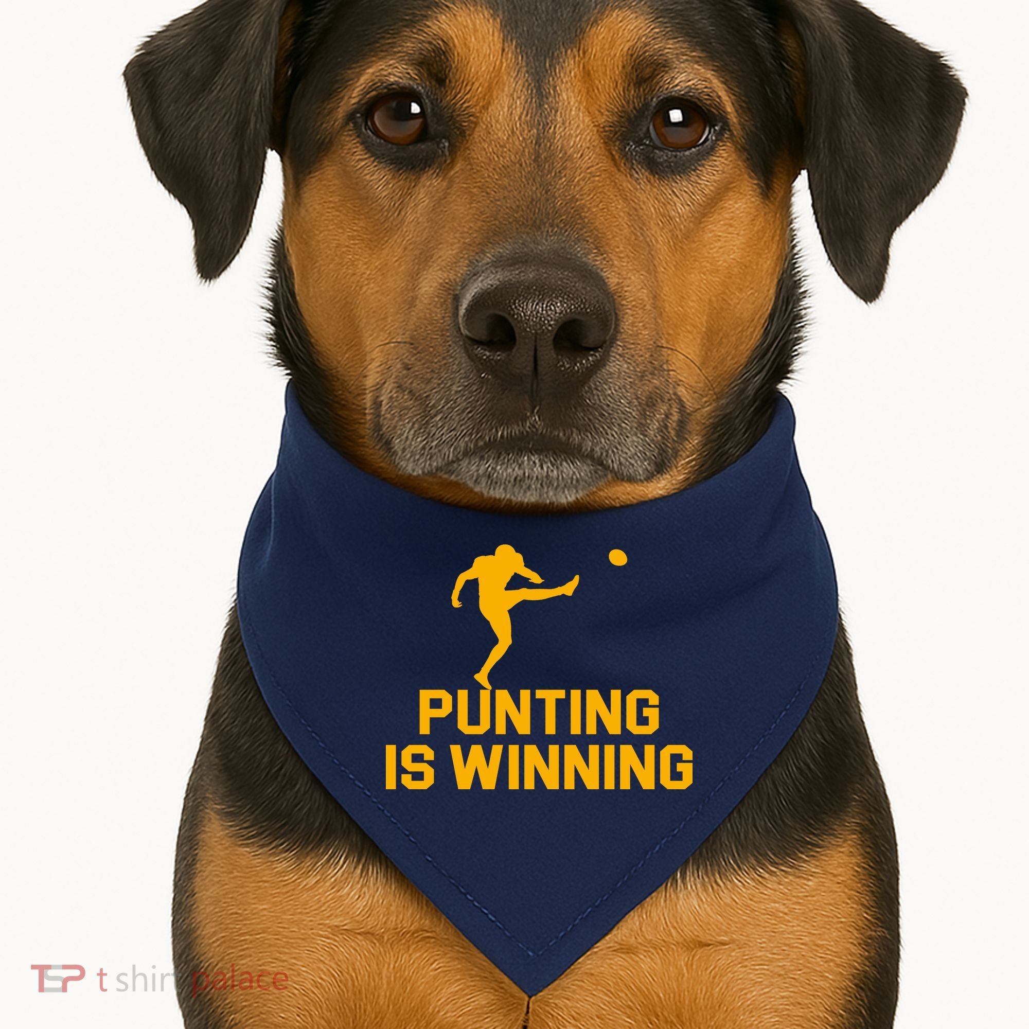 Punting Is Winning Football Lover USA-Made Doggie Bandana