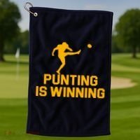 Punting Is Winning Football Lover Golf Towel thumb 1