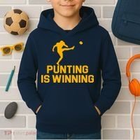 Punting Is Winning Football Lover Kids Hoodie thumb 2