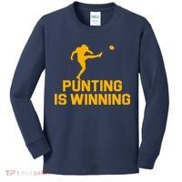 Punting Is Winning Football Lover Kids Long Sleeve Shirt thumb 0