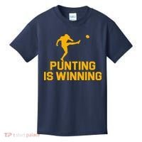Punting Is Winning Football Lover Kids T-Shirt thumb 0