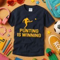 Punting Is Winning Football Lover Kids T-Shirt thumb 3