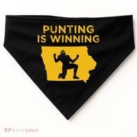 Punting Is Winning Iowa I Cheer For The Punter USA-Made Doggie Bandana thumb 0