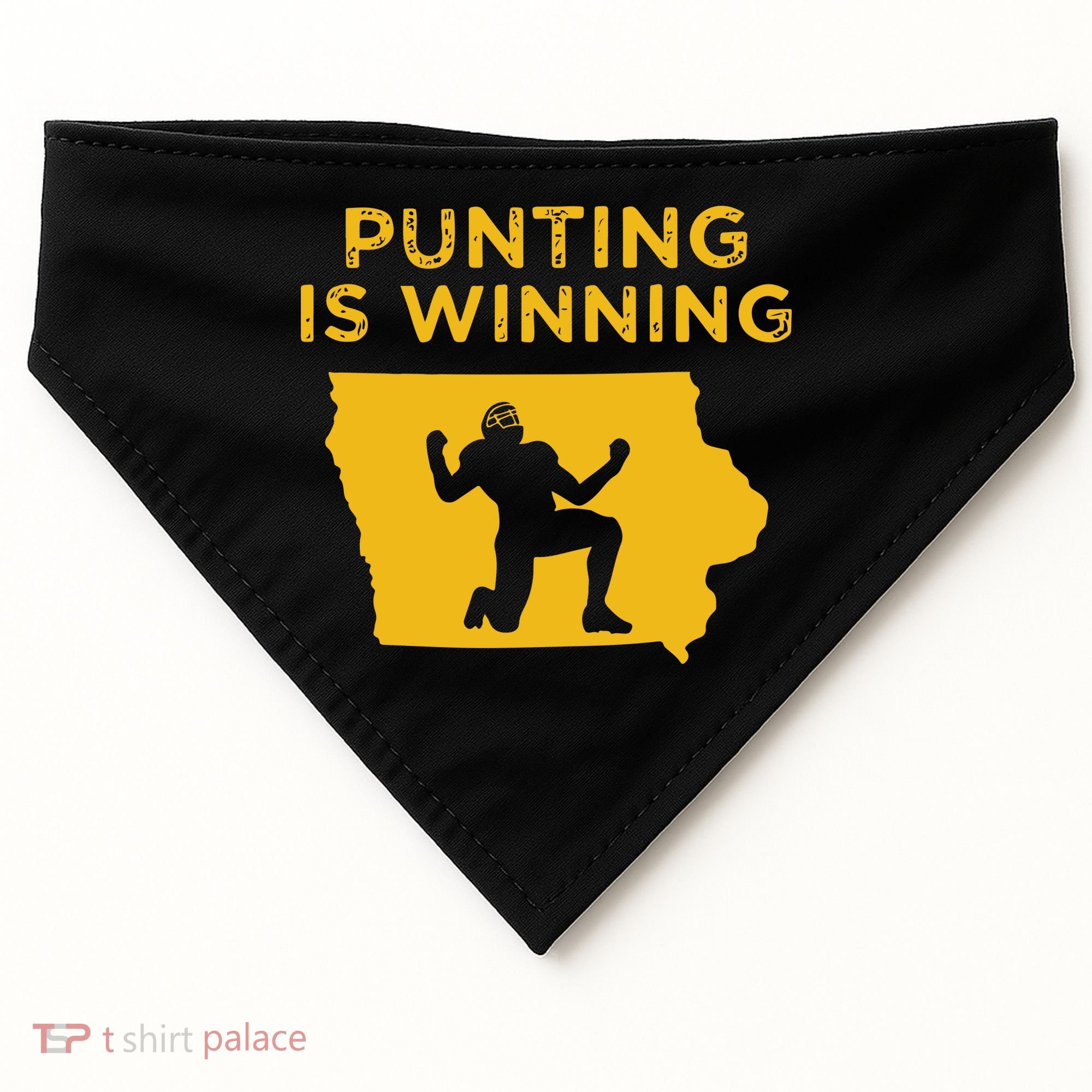 Punting Is Winning Iowa I Cheer For The Punter USA-Made Doggie Bandana
