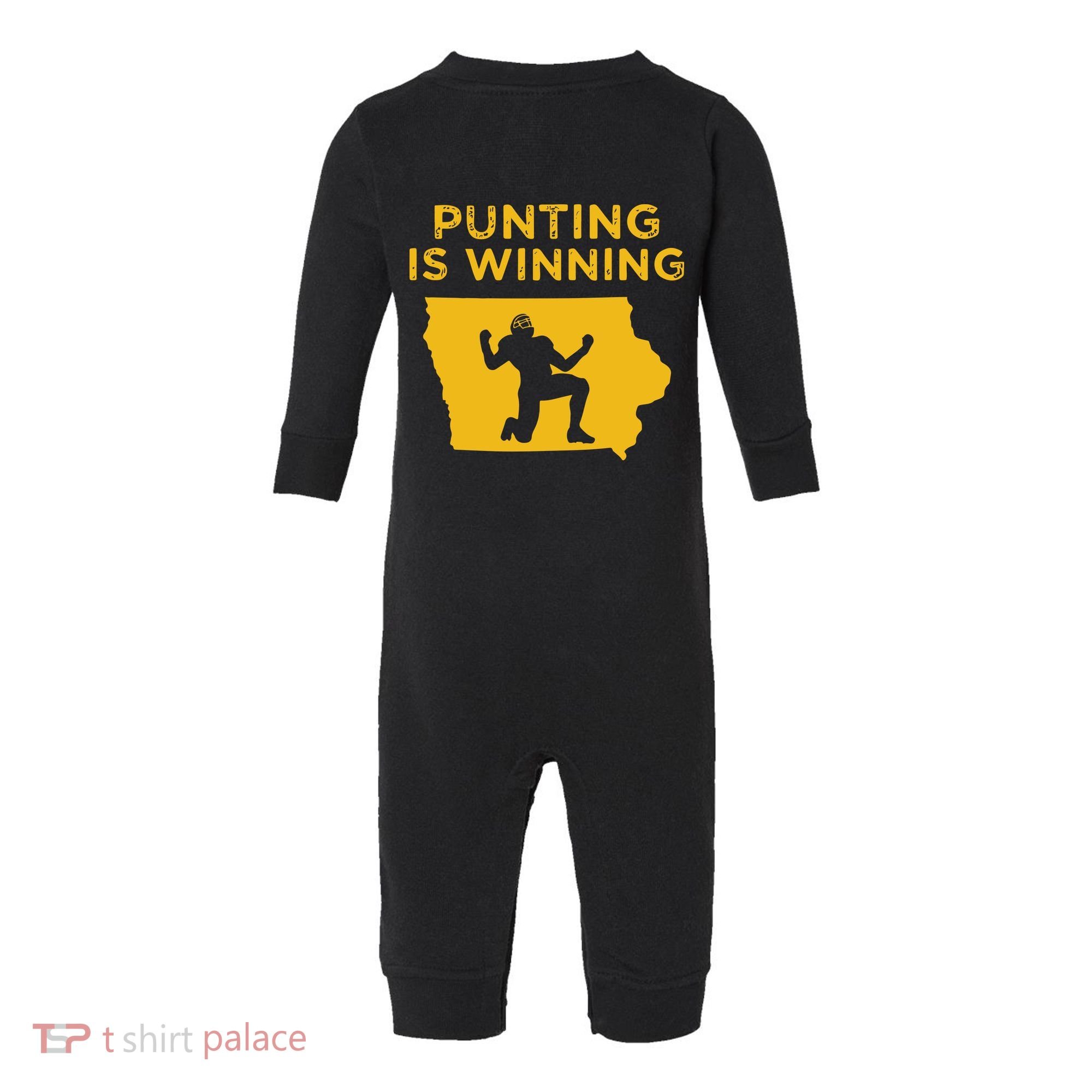 Punting Is Winning Iowa I Cheer For The Punter Infant Fleece One Piece