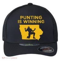 Punting Is Winning Iowa I Cheer For The Punter Flexfit Unipanel Trucker Cap thumb 0