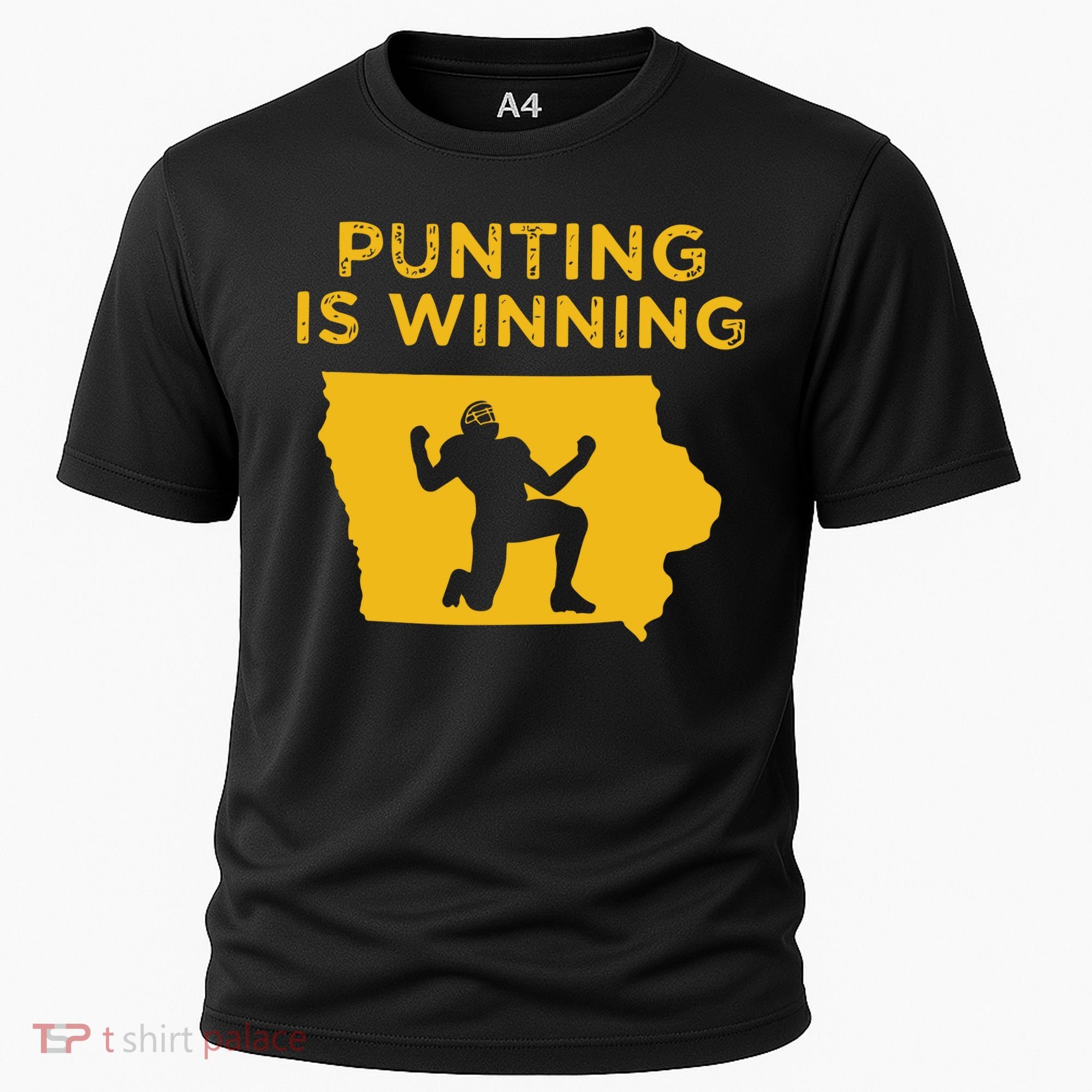 Punting Is Winning Iowa I Cheer For The Punter Cooling Performance Crew T-Shirt