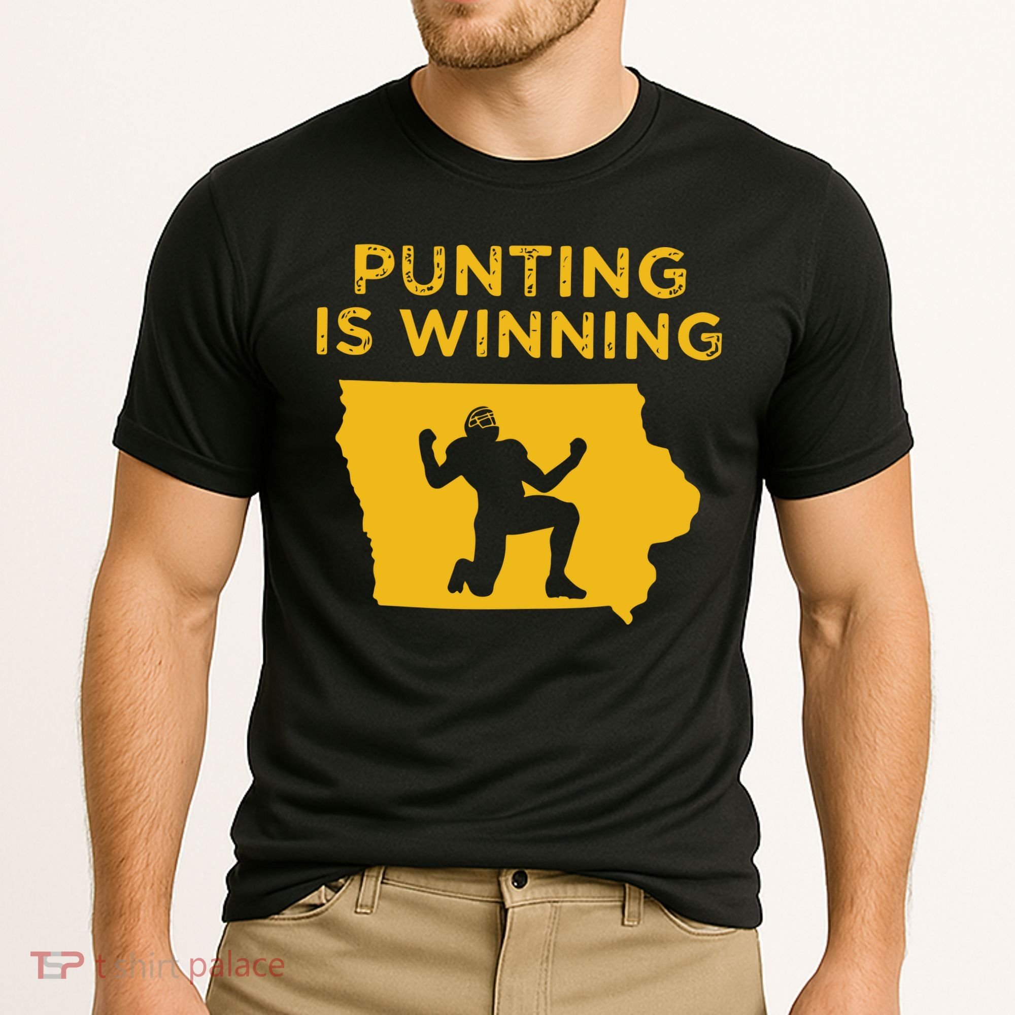 Punting Is Winning Iowa I Cheer For The Punter Cooling Performance Crew T-Shirt