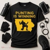 Punting Is Winning Iowa I Cheer For The Punter Cooling Performance Crew T-Shirt thumb 3