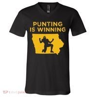 Punting Is Winning Iowa I Cheer For The Punter V-Neck T-Shirt thumb 0