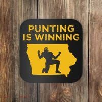 Punting Is Winning Iowa I Cheer For The Punter Coaster thumb 0