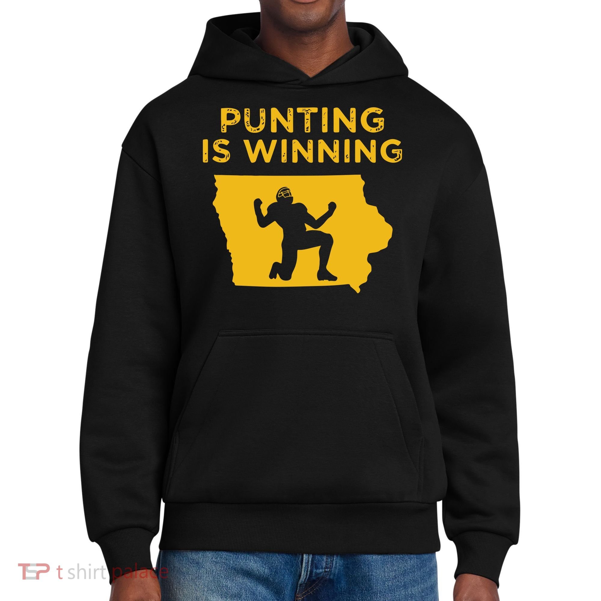 Punting Is Winning Iowa I Cheer For The Punter District V.I.T. Heavyweight Hoodie