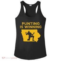 Punting Is Winning Iowa I Cheer For The Punter Ladies PosiCharge Competitor Racerback Tank thumb 0
