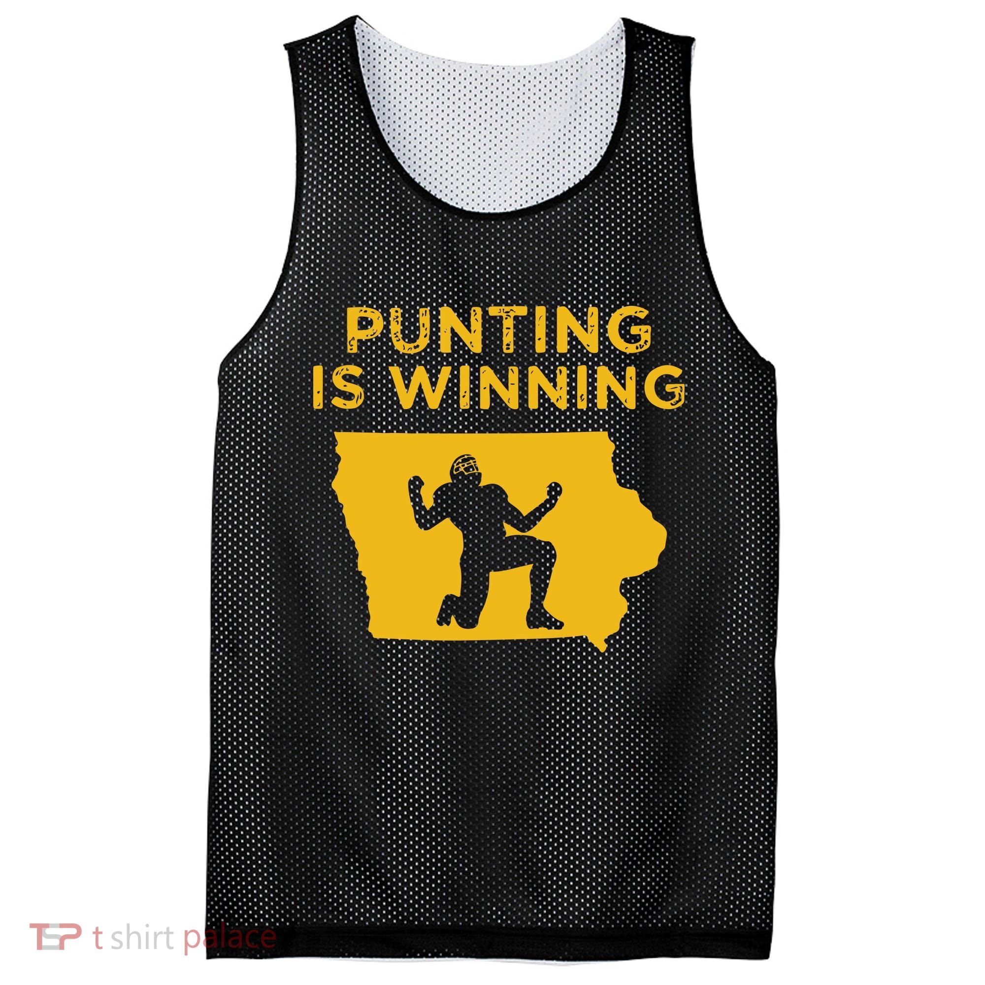 Punting Is Winning Iowa I Cheer For The Punter Mesh Reversible Basketball Jersey Tank