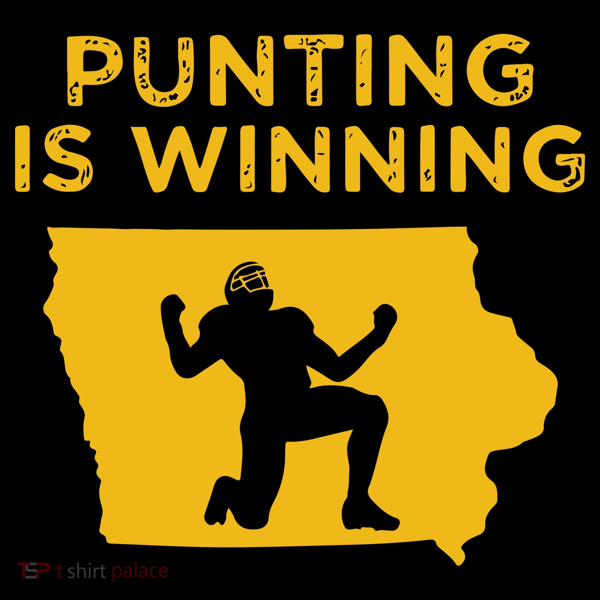 Punting Is Winning Iowa I Cheer For The Punter 16oz Travel Tumbler