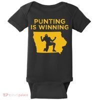 Punting Is Winning Iowa I Cheer For The Punter Baby Bodysuit thumb 0