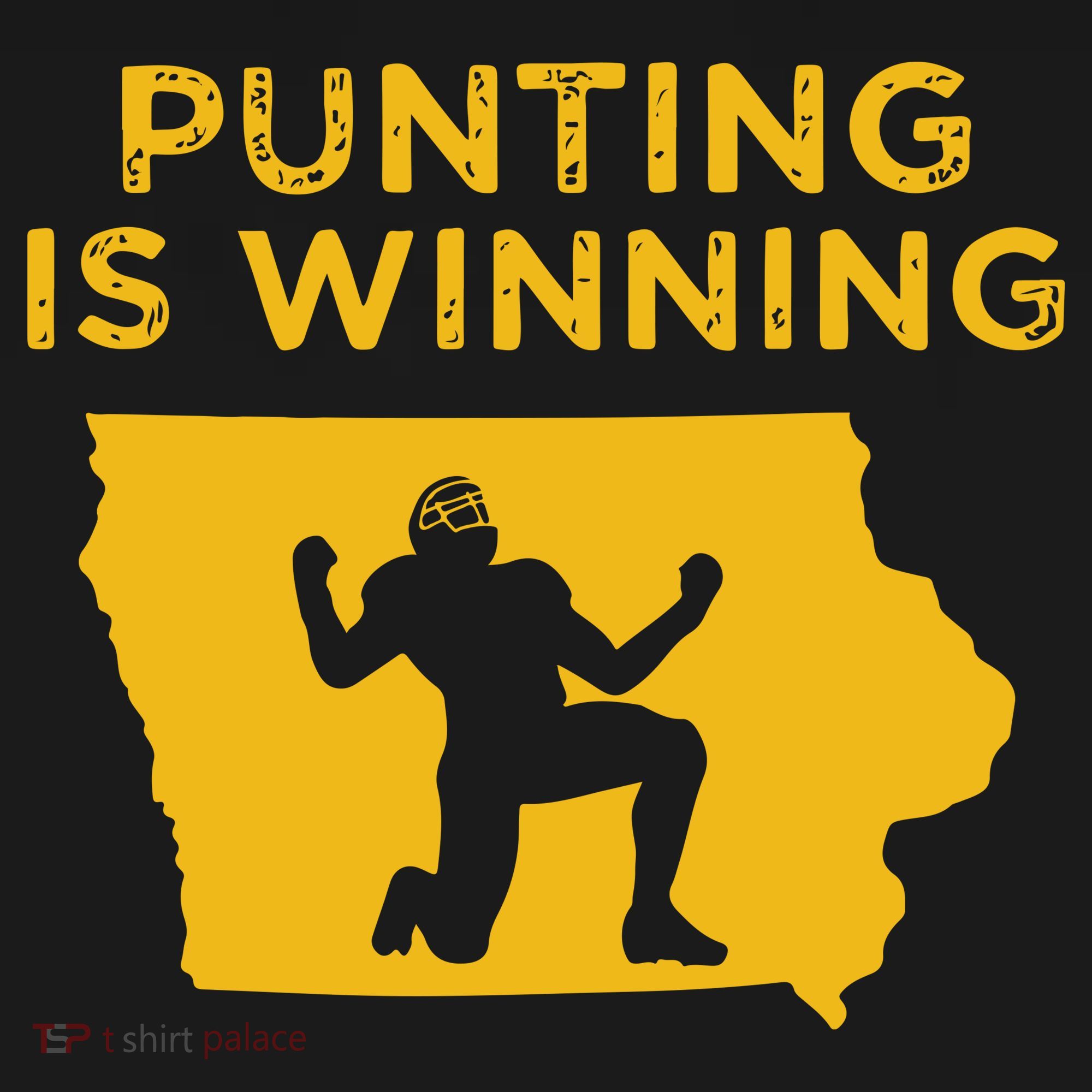 Punting Is Winning Iowa I Cheer For The Punter Tall Hoodie